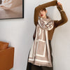 Women Luxury Cashmere Striped Scarf Pashmina Warmer Shawl Plaid Blanket Wrap