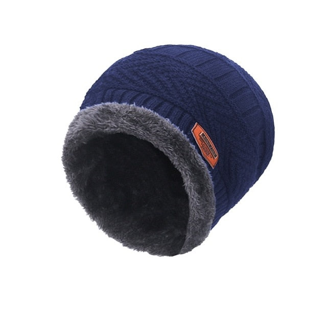 Unisex Winter Warm Hat Beanies Breathable Wool Knitted Scarf