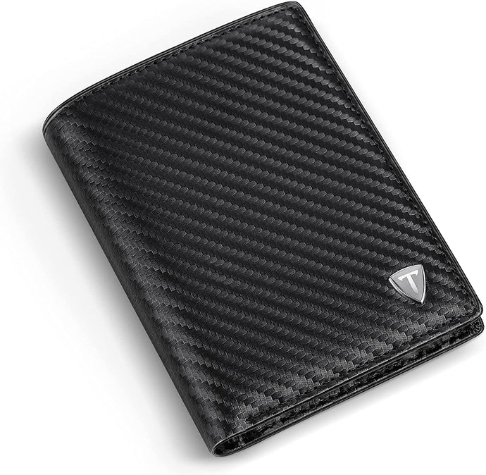 Men's Carbon Fiber, Leather & Polyester RFID Blocking Wallets