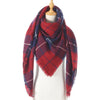 Women's Designer Knitted Scarf Plaid Warm Cashmere Shawls Luxury Brand