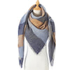 Women's Designer Knitted Scarf Plaid Warm Cashmere Shawls Luxury Brand