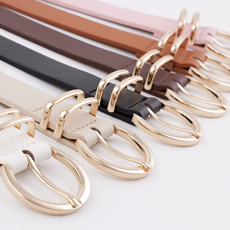 Women's Faux Leather Casual Pin Buckle Belts