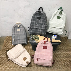 Unisex Simple Striped Backpack College School Bag Book bags Teenage Rucksack Travel Shoulder Bag