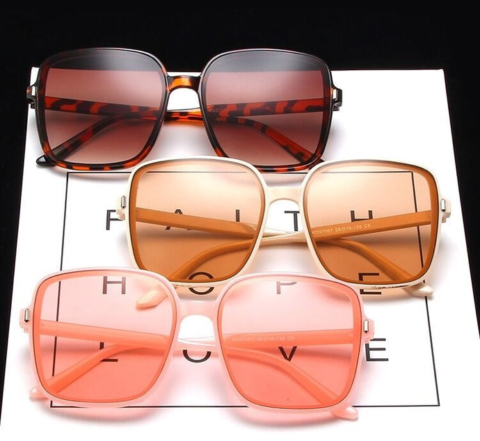 Retro Oversize Frame Gradient Sunglasses