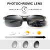 Men's Photochromic Day & Night Driving Glasses with Rimless Aluminum Frames