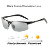 Men's Photochromic Day & Night Driving Glasses with Rimless Aluminum Frames