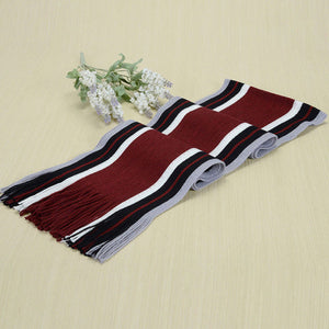 Men's Classic Striped Cashmere Business Scarfs with Tassels