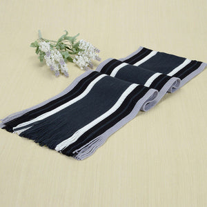 Men's Classic Striped Cashmere Business Scarfs with Tassels