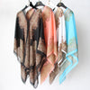 Women Scarf Poncho Printed Sunscreen Sun Protection Shawl Beach Bikini Soft Cover Comfortable