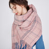 Women Woven Thick Warmer Scarf long double-sided Wool Fragrance Shawl with tassels