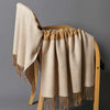 Women Woven Thick Warmer Scarf long double-sided Wool Fragrance Shawl with tassels