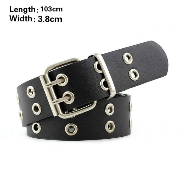 Unisex Harajuku Leather Belts (+Punk Chain)