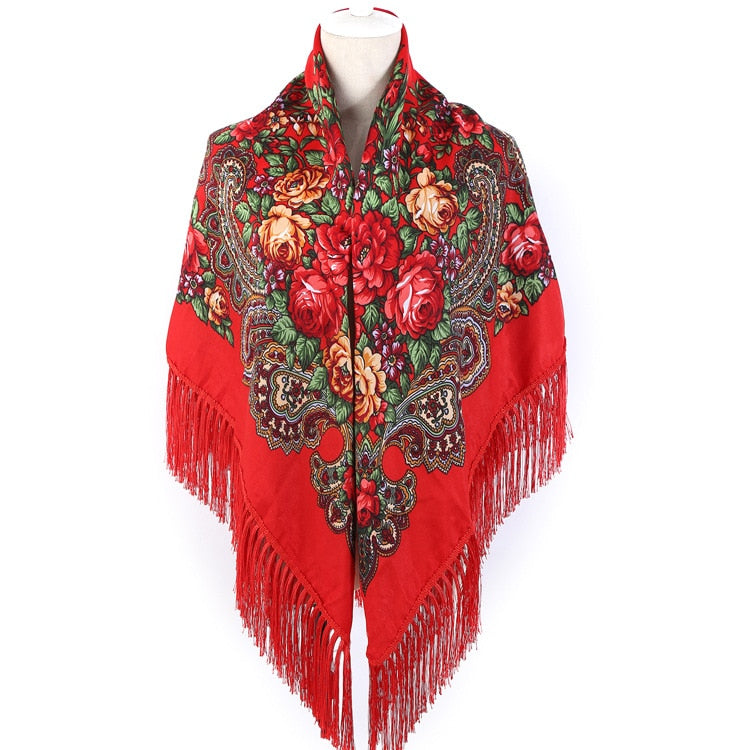 Women's Large Printed Square Shawls