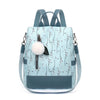 Women Casual Floral Print Waterproof Anti-theft Shoulder Book Bag Backpack