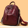 Women Casual Leather Large Capacity Shoulder Bag Travel Book Bag Backpack