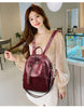 Women Casual Leather Large Capacity Shoulder Bag Travel Book Bag Backpack